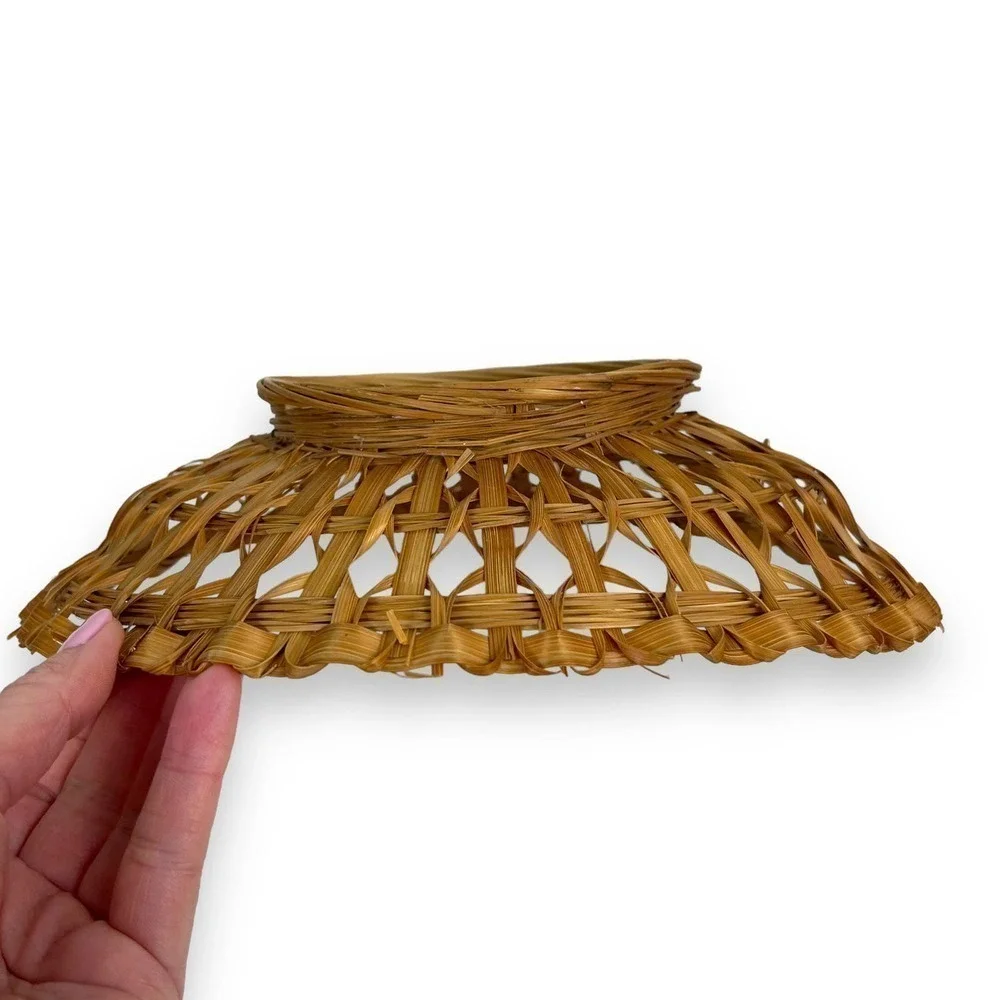 Vintage Oval Boho Wicker Woven Basket
